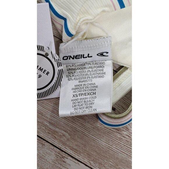 O'Neill Womens Size XS Multicolor Adjustable Strap Carly Triangle Bikini Top - Picture 7 of 9